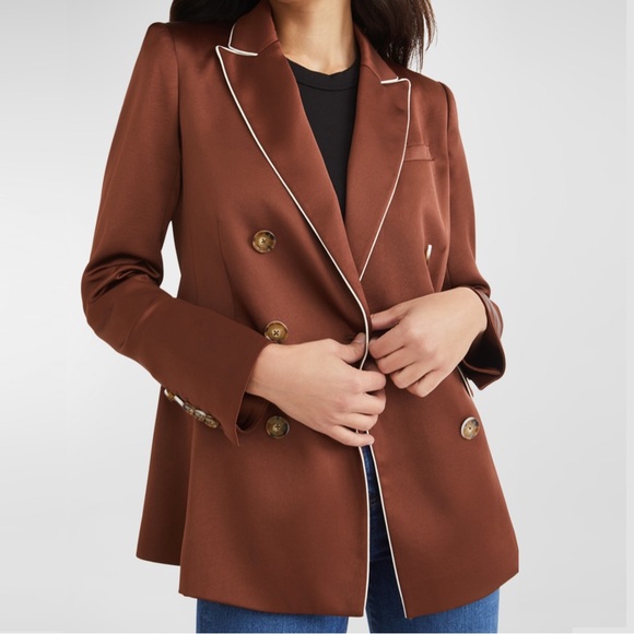 NWT Veronica Beard Roche Dickey Blazer DARK COPPER Size 2 - Picture 3 of 11